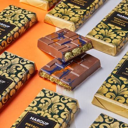 Milk Chocolate With Kunafa Pistachio Bar
